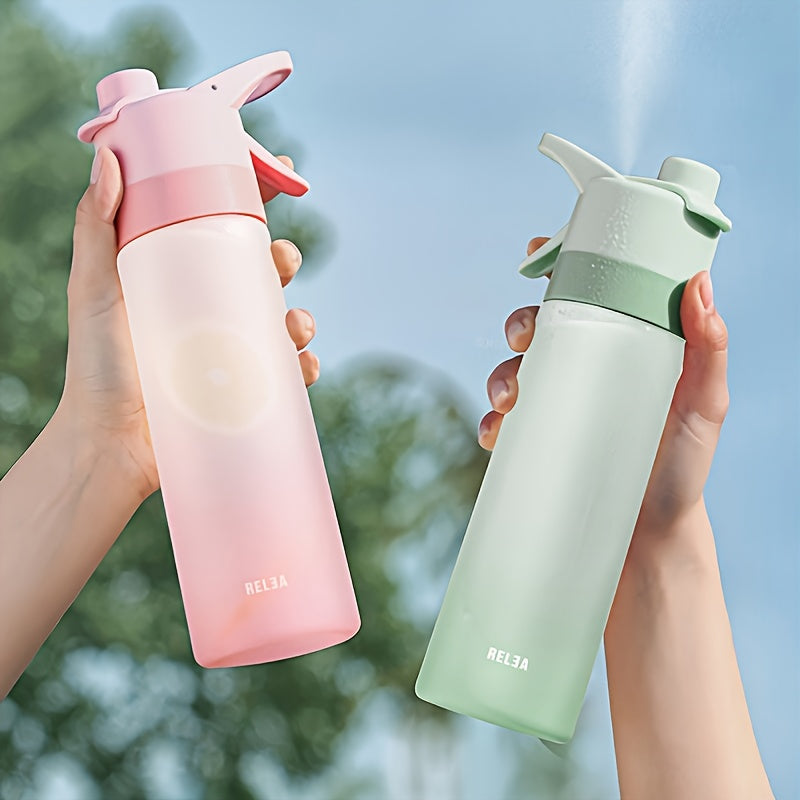 1pc 700ml\u002F23.6oz Leak-Proof Misting Water Bottle for Sports and Outdoor Activities - BPA-Free Food Grade Plastic with Spray Mist - Portable and Convenient for Office, Gym, Running, Biking, and Workout - Anti-Fal Design for Safe and Secure Drinking