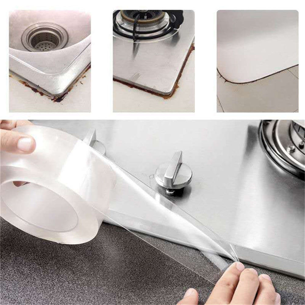 1pc Transparent Waterproof and Mildew-Proof Tape for Kitchen and Bathroom Seams and Gaps - 1.18 x 196.8