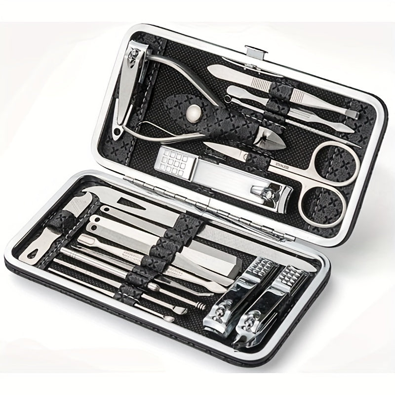 Complete Professional Manicure & Pedicure Set - Nail Clipper, Cutter, Files & More - Perfect for Home & Travel!