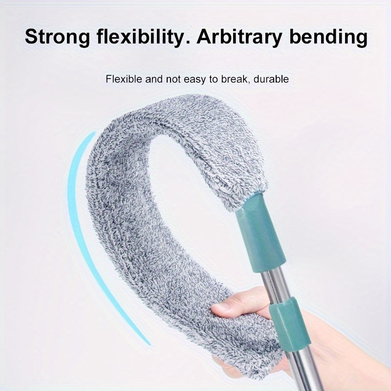 1pc, Washable Microfiber Bed Bottom Cleaning Duster, Crevice Dust Cleaning Brush, Floor Dusting Brush, Flexible Crevice Duster Brush, Perfect For Sofa Bed And Furniture Bottom, Cleaning Supplies, Cleaning Tool, Back To School Supplies