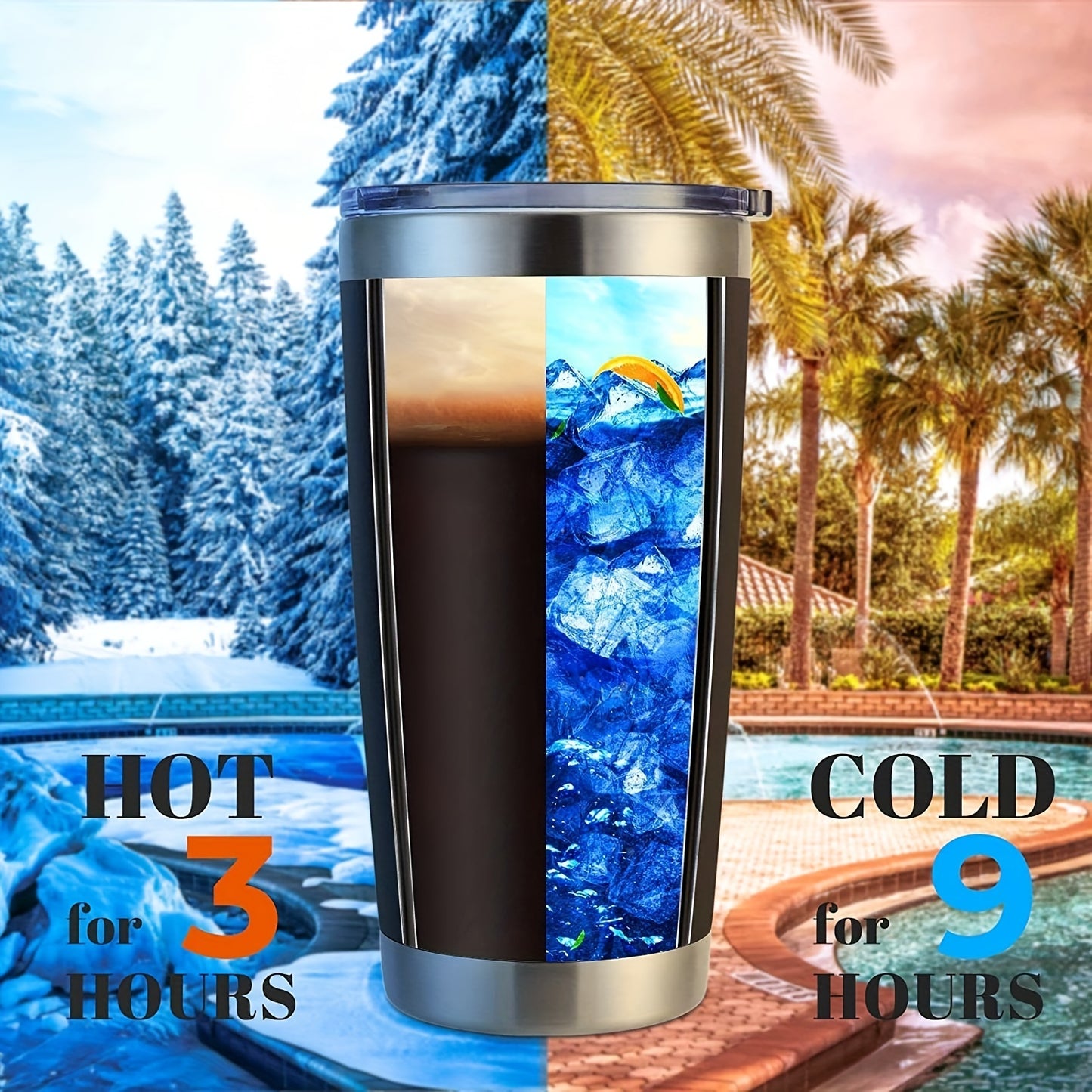 1pc, Coffee Tumbler, 500ml\u002F17oz Colored Coffee Mugs, Stainless Steel Insulated Water Cups, For Hot And Cold Beverages, Summer Drinkware, Kitchen Stuff, Home Kitchen Items, Birthday Gifts