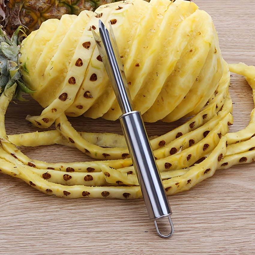 1pc Pineapple Peeler Pineapple Knife Full Stainless Steel Pineapple Fork Pineapple Shovel Fruit Knife
